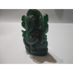 Green Aventurine Lord Ganesh Idol & Genuine 80 Gram