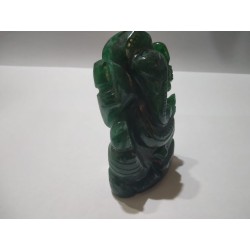 Green Aventurine Lord Ganesh Idol & Genuine 80 Gram