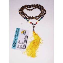 Tiger's Eye with 7 Chakra Mala Original & Lab- Certified