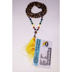 Tiger's Eye with 7 Chakra Mala Original & Lab- Certified