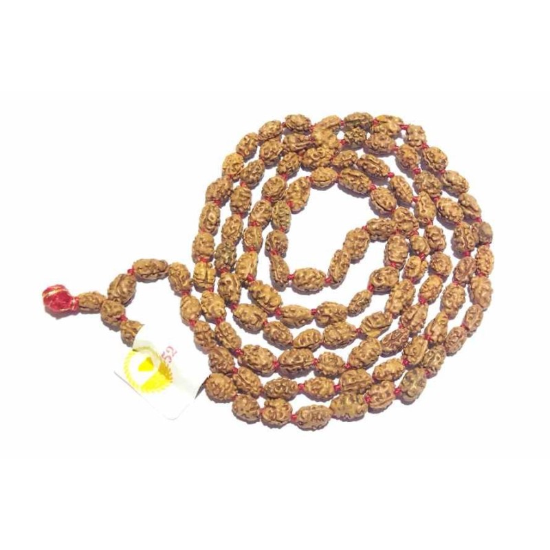 3 Mukhi Rudraksha Mala Affordable & Certified Mala (7 mm)