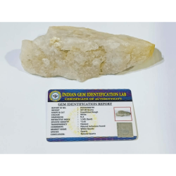 Natural White Quartz (Sphatik) Certified (1 Piece) - Raw Stone