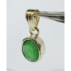 Lab -Certified Natural Aventurine in silver locket 10 carat