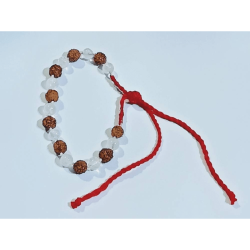 Rudraksha & Indian sphatik Mix Bracelet