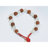 Rudraksha & Indian sphatik Mix Bracelet