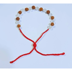 Rudraksha & Indian sphatik Mix Bracelet