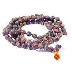 5 (Panch) Mukhi Rudraksha Mala In Black Colour & Certified