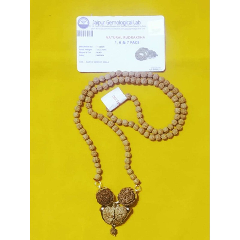 Sarva Karya Siddhi Rudraksha Mala 1, 6 & 7 Rudraksha Bead & Certified