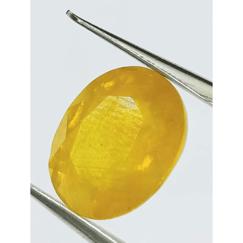 Yellow Sapphire (Pukhraj) Certified - 8.25 Carat