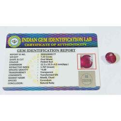 Natural Ruby Stone (Manik) Lab Certified-7.25 Carat