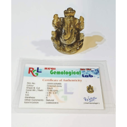 Natural Labradorite Ganesh ji idol & Lab - Certified 73 gram