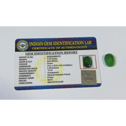 Lab Certified  Panna Stone (Emerald) Oval shape - 7.25 Carat