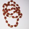 Rudraksha Mala With Golden Cap Original (40 Beads) 7 to 9mm.