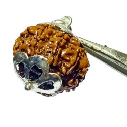 Original 9 Mukhi Ganesh Rudraksha In Silver Locket