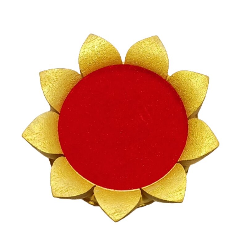 Shriparni Wooden Lotus Singhaasan (Throne) 3 Inch - Made Of ShriParni Wood