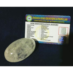 Indian Sphatik Shiv Lingam & Lab Certified 96 Gram