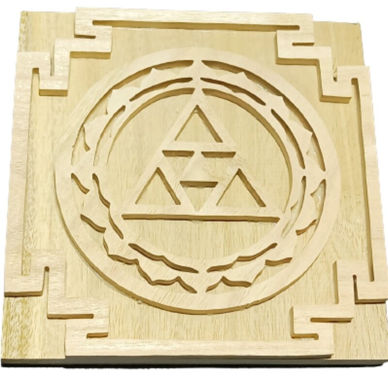 Original  Shriparni Wooden Kanakdhara Yantra Plate 9x9 inch