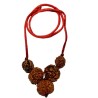 Health Kavach Rudraksha - Combination of 5 mukhi, 5 mukhi,5 mukhi, 3 mukhi & 3 Mukhi Rudraksha