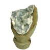 Natural Black Apophyllite Geode Stand Raw Stone