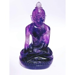 Genuine Amethyst Buddha Statue (Idol) 335 Gram & Lab- Certified