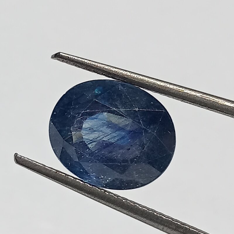 Blue Sapphire (Neelam Stone) Lab-Certified 6.75 Carat