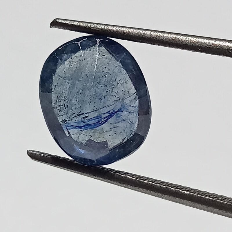 Blue Sapphire (Neelam Stone) Lab-Certified 5.04 Carat