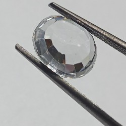 Authentic White Zircon Transparent Stone & Lab Certified 6.73 Carat