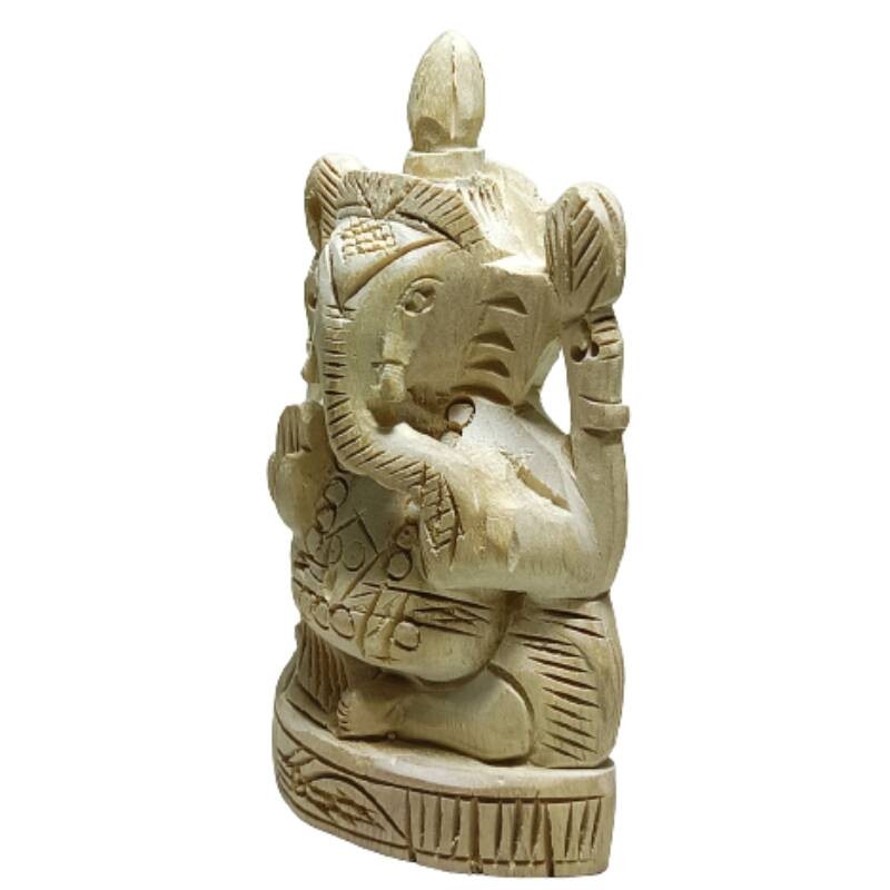 Authentic Shriparni Wooden Shriparni Ganesh Ji 3 Inch