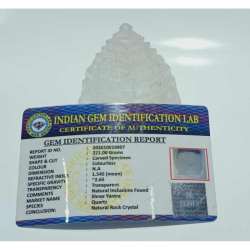 Original Indian Sphatik Shree Yantra & Certified 236 Gram