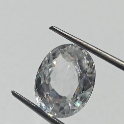 White Zircon Transparent Stone & Lab Certified 7.89 Carat