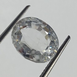 White Zircon Transparent Stone & Lab Certified 9.12 Carat