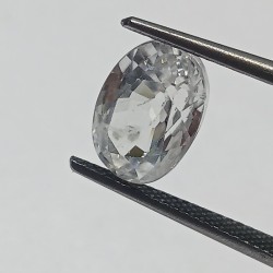 White Zircon Transparent Stone & Lab Certified 5.62 Carat