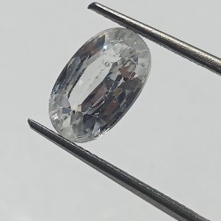 White Zircon Transparent Stone & Lab Certified 5.38 Carat