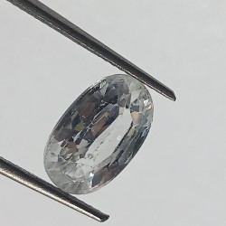 White Zircon Transparent Stone & Lab Certified 5.38 Carat