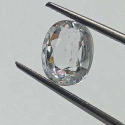 White Zircon Transparent Stone & Lab Certified 5.53 Carat