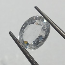 White Zircon Transparent Stone & Lab Certified 6.25 Carat