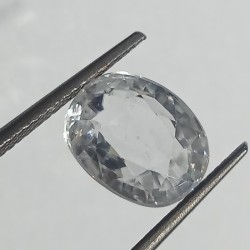 White Zircon Transparent Stone & Lab Certified 6.25 Carat