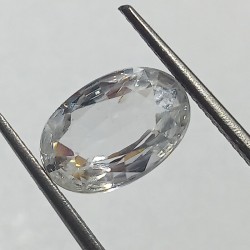 White Zircon Transparent Stone & Lab Certified 6.12 Carat