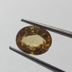 Natural Yellow Zircon Transparent Stone & Lab Certified 7.30 Carat