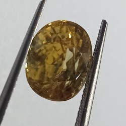 Natural Yellow Zircon Transparent Stone & Lab Certified 7.61 Carat