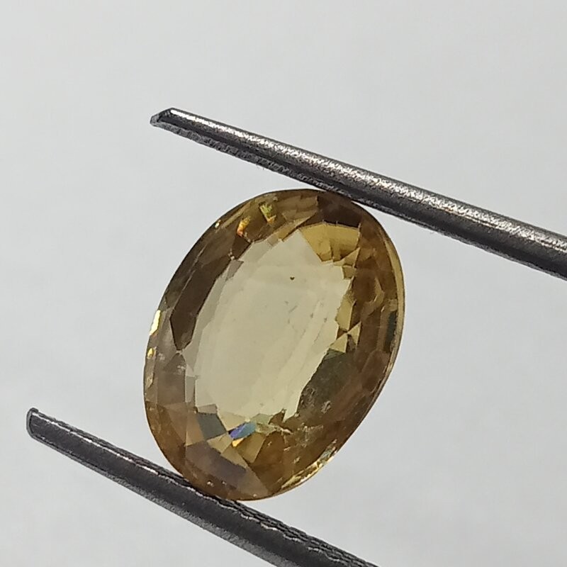 Natural Yellow Zircon Transparent Stone & Lab Certified 5.31 Carat