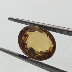 Natural Yellow Zircon Transparent Stone & Lab Certified 6.32 Carat