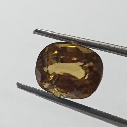 Natural Yellow Zircon Transparent Stone & Lab Certified 6.40 Carat