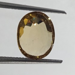 Natural Yellow Zircon Transparent Stone & Lab Certified 5.91Carat