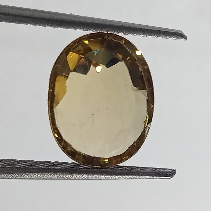 Natural Yellow Zircon Transparent Stone & Lab Certified 5.91Carat