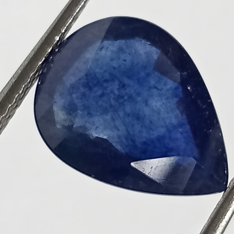 Blue Sapphire Pear Shape (Neelam Stone) Lab-Certified 5.35 Carat