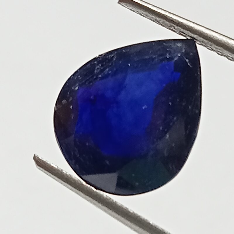 Blue Sapphire Pear Shape (Neelam Stone) Lab-Certified 5.45 Carat