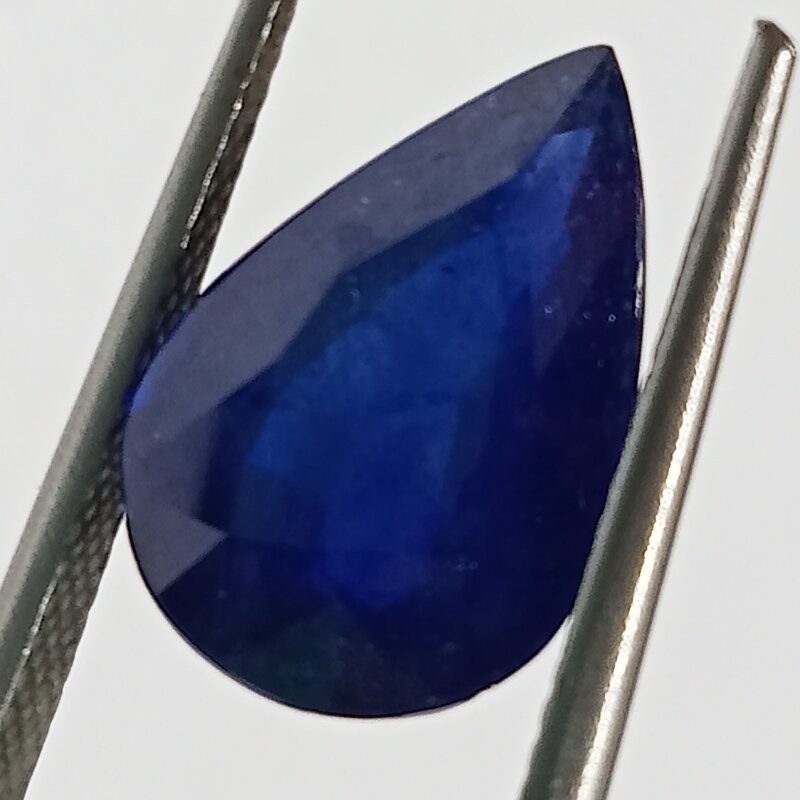 Blue Sapphire Pear Shape (Neelam Stone) Lab-Certified 6.50 Carat