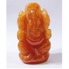 Orange Aventurine (Sindoori) Ganesh Ji Idol 90 Gram Certified