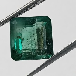 Square Shape Panna Stone (Emerald) With Lab Certified - 4.72 Carat